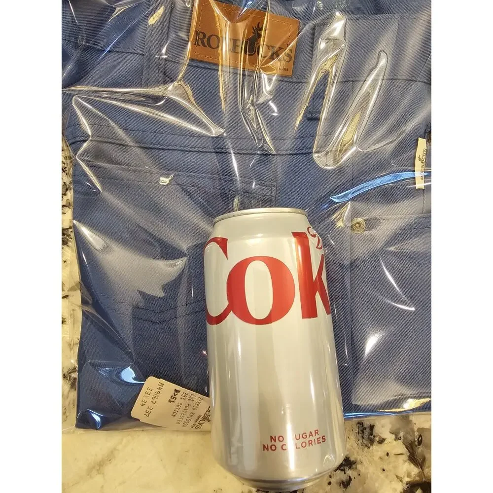 NWT 80s Sears Roebucks Twill Western Pants‎ Full 33x34 Blue USA Made Deadstock
